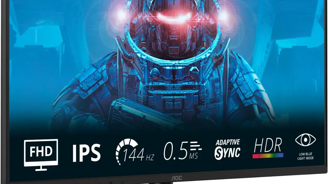 Monitor gaming AOC de 27 pulgadas y 144Hz, panel IPS con HDR10 y Adaptive Sync