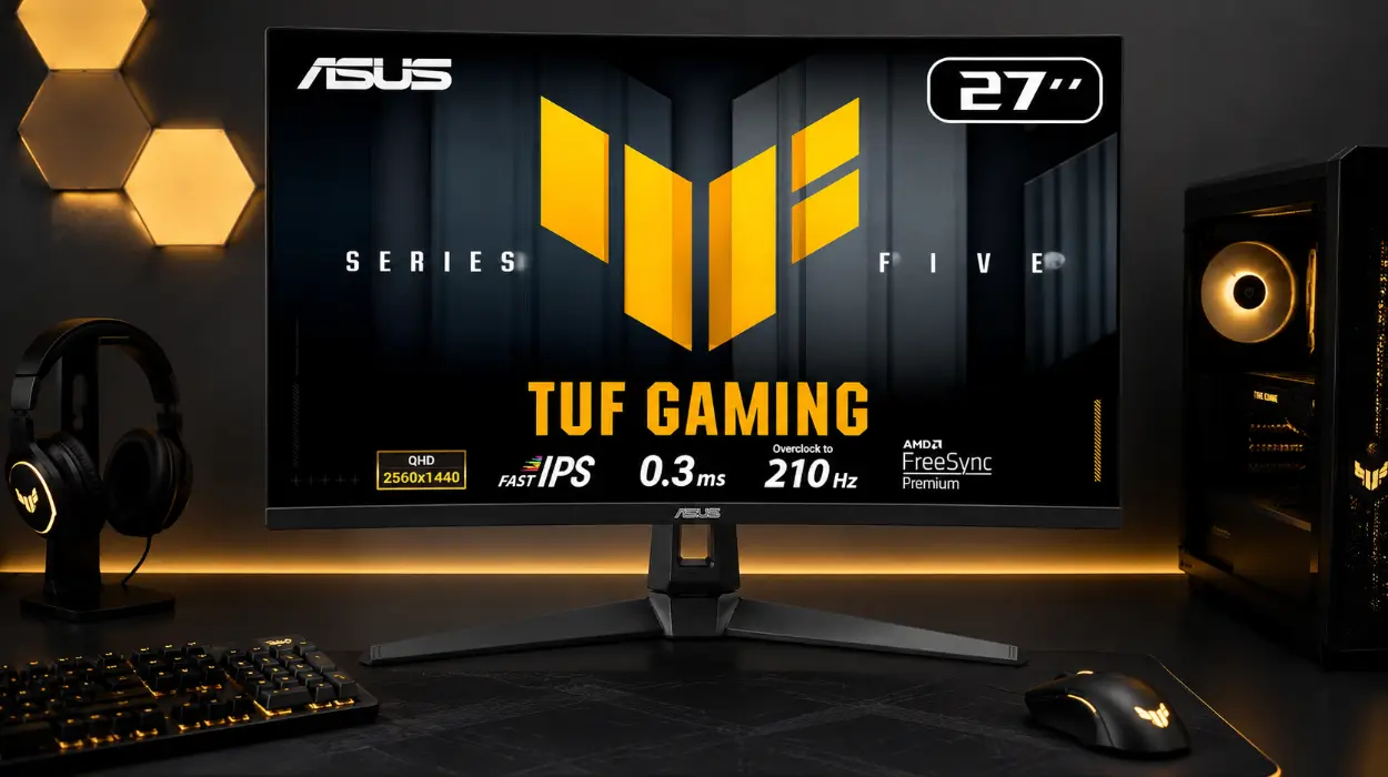 Monitor gaming Asus TUF Gaming VG27AQ5A de 27 pulgadas con panel Fast IPS y 210 Hz