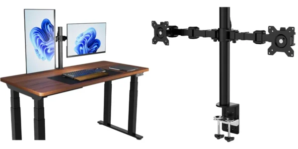 Soporte para dos monitores Amazon Basics 360º