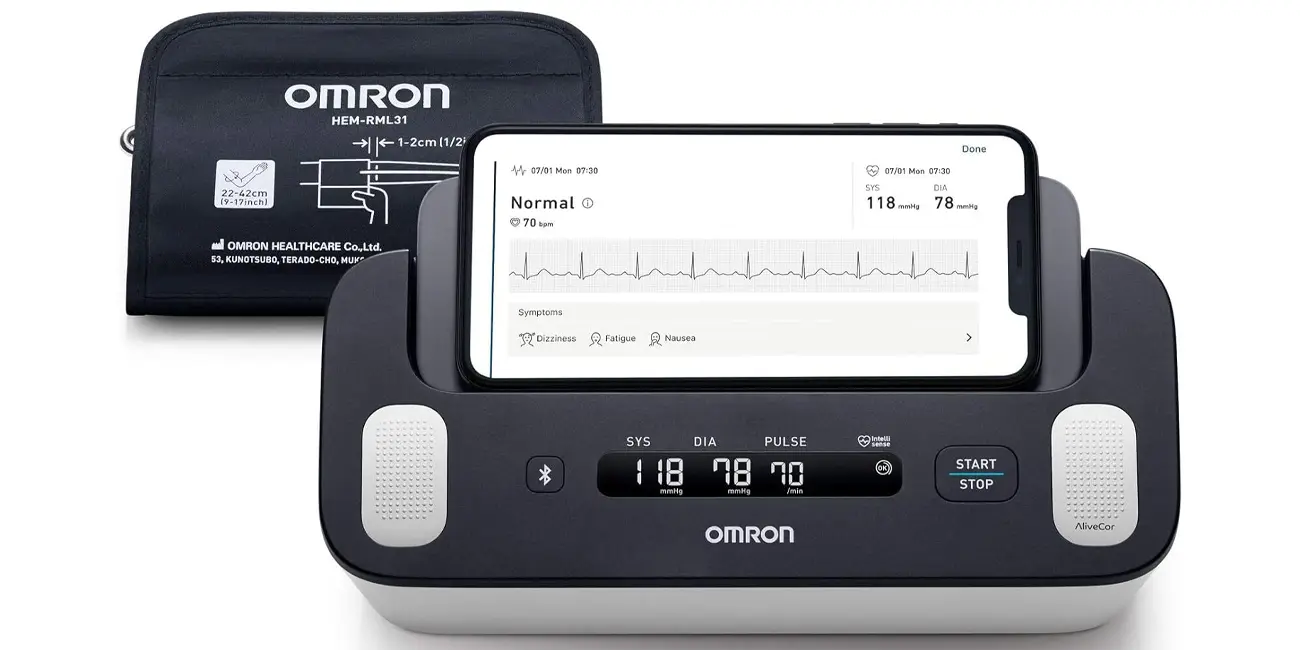 Monitor de presión arterial inteligente OMRON Complete