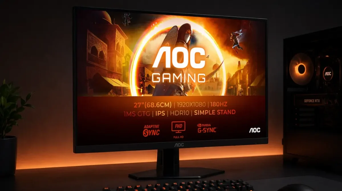 Monitor gaming muy serio por lo que cuesta: AOC 27G4XED de 27"  Full HD, 180Hz y Fast IPS por sólo 99€ (-34%)