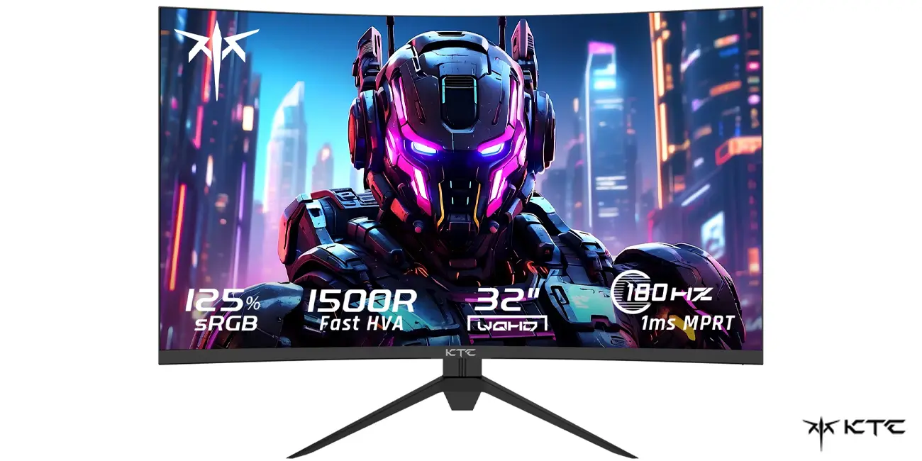 Monitor gaming curvo KTC H32S17 QHD 180 Hz de 32"