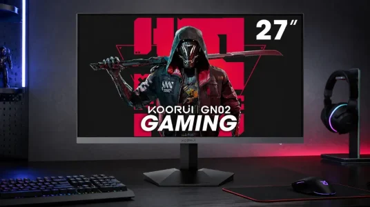 Monitor KOORUI de 27" para gaming con 240Hz y 1ms de respuesta