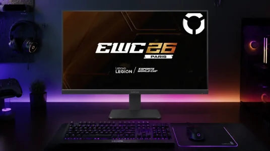Monitor gaming Lenovo LOQ 27Q-10, 27" FHD con 180 Hz, AMD FreeSync y soporte inclinable