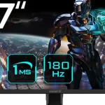 Monitor LED Gigabyte GS27QA de 27" con resolución QHD y 180Hz