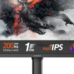 Monitor Gaming KOORUI G2722P de 27" con 200Hz, 1ms y QHD