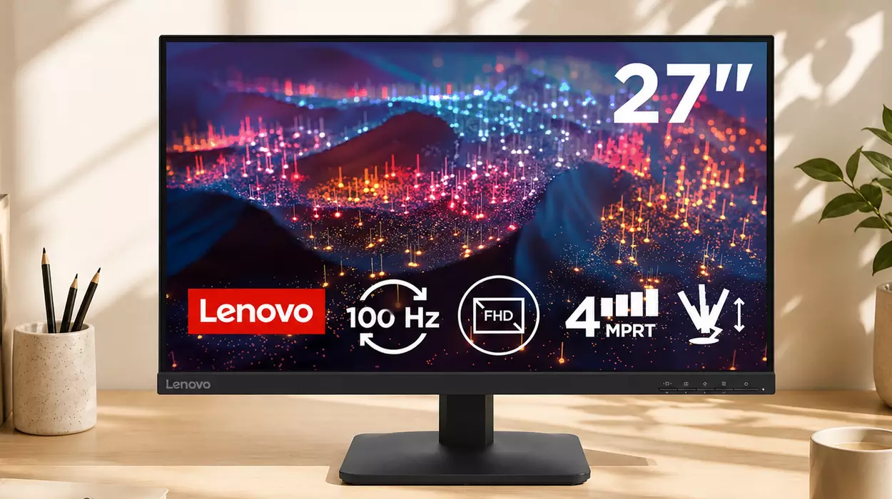 Monitor Lenovo L27-4e de 27 pulgadas Full HD IPS de 100 Hz