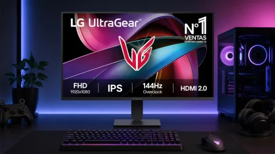 Monitor LG UltraGear de 27" para gaming con 144Hz y 1ms