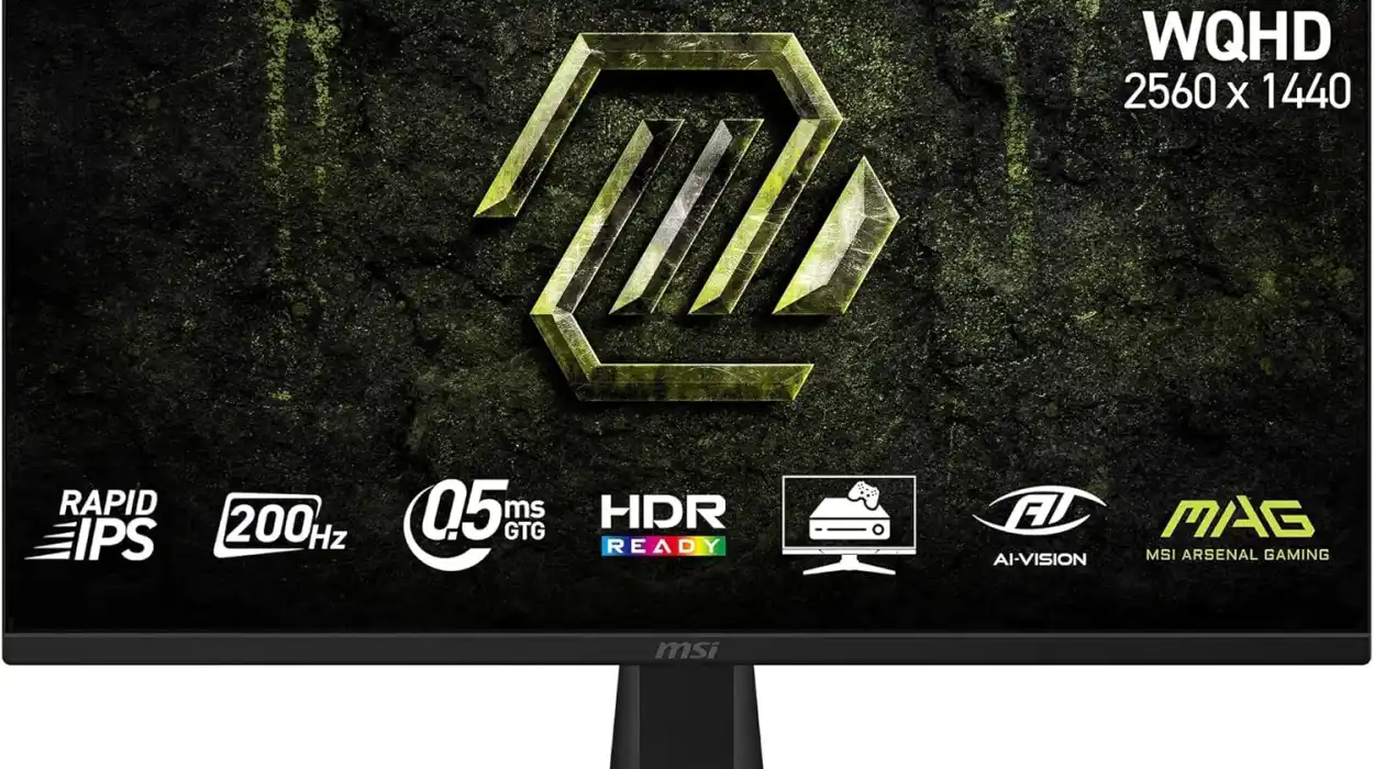 Monitor gaming MSI MAG de 27" WQHD Rapid IPS, 200 Hz y FreeSync
