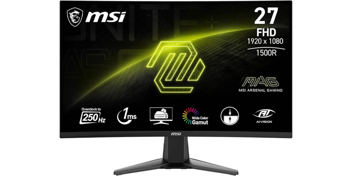 Monitor curvo gaming MSI MAG 27C6F FHD de 27"
