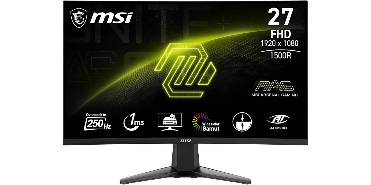 Monitor curvo gaming MSI MAG 27C6F FHD de 27"