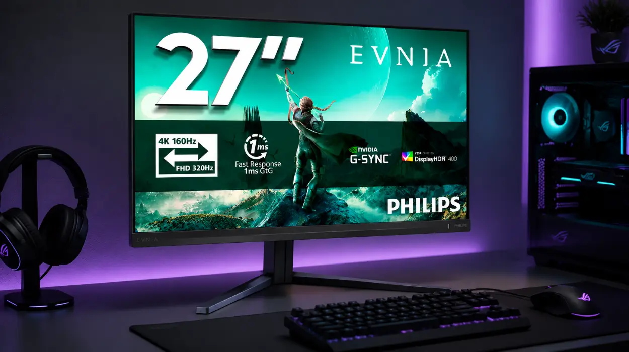 Gaming de nivel Ultra HD con el monitor Philips Evnia 27M2N3800A de 27 pulgadas con 160 Hz y HDR400