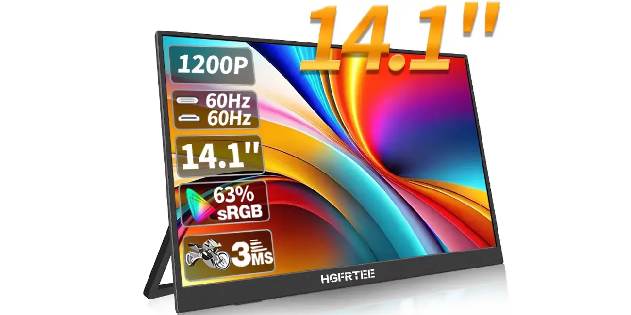 Monitor portátil IPS HGFRTEE de 14,1" Full HD