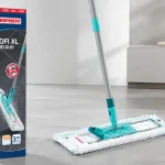 Mopa Leifheit Profi XL micro dúo con palo de acero y articulación giratoria para superficies grandes