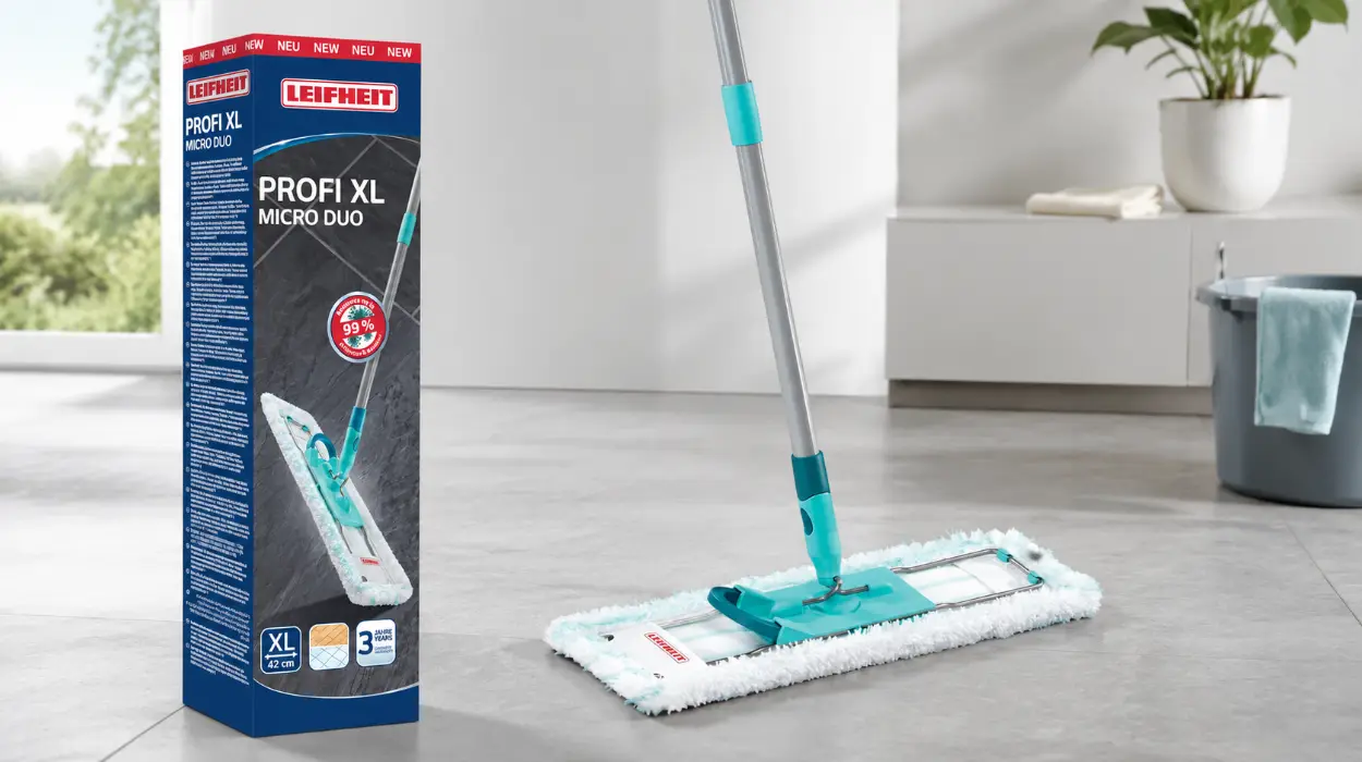 Mopa Leifheit Profi XL micro dúo de acero y giratoria para superficies grandes