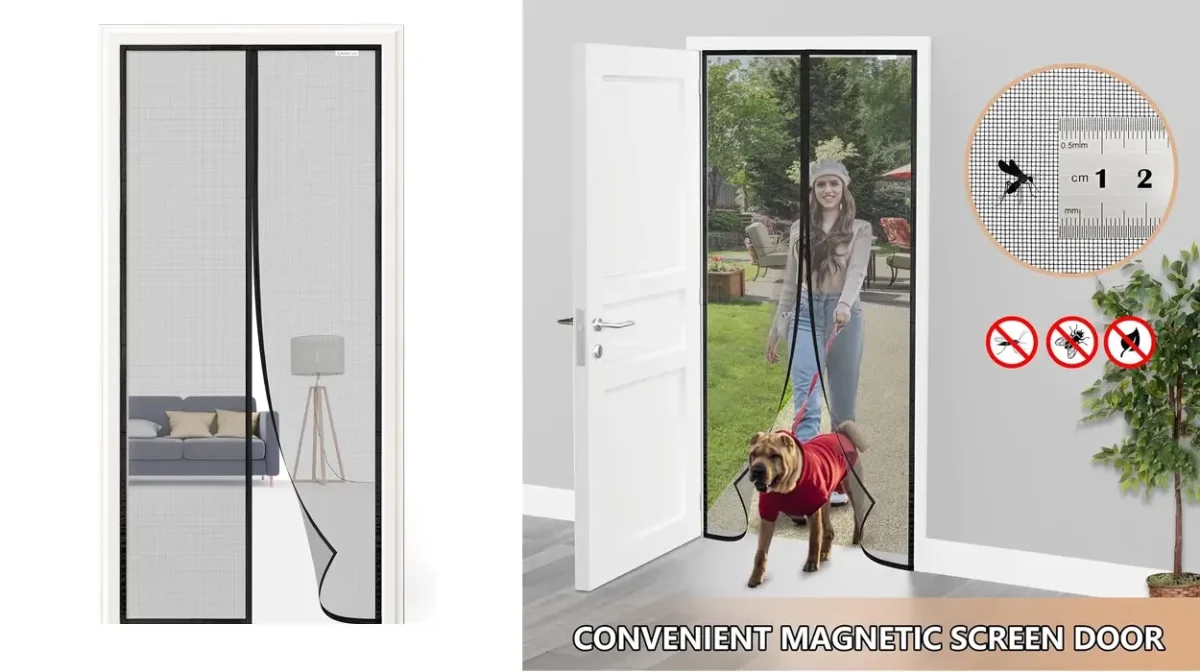 Cortina mosquitera magnética para puertas