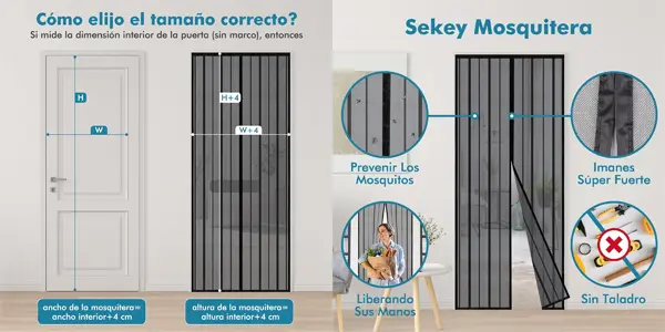 Mosquitera para puerta Sekey
