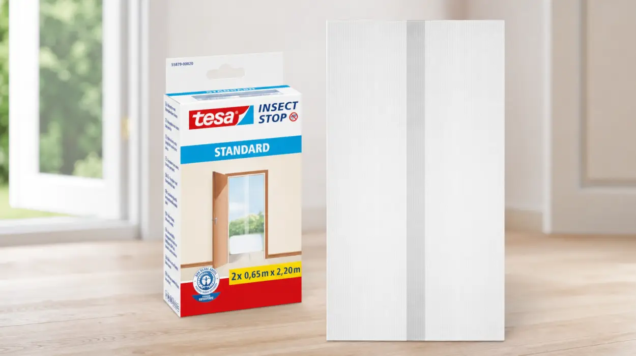 Mosquitera Tesa Insect Stop Standard para puertas, con 2 mallas de 65 x 220 cm