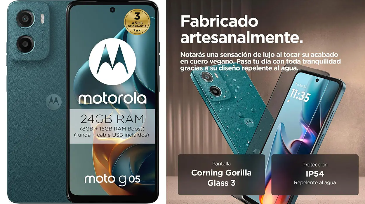 Chollo Motorola Moto g05 de 6.67" 24GB + 256GB