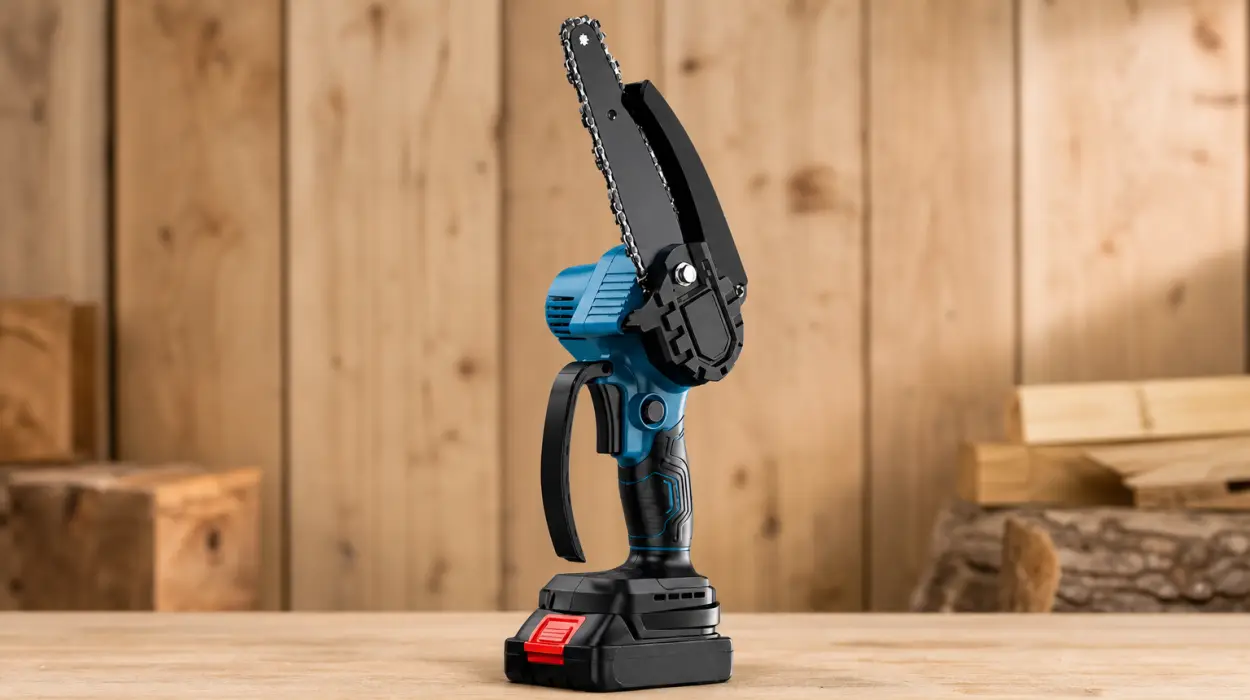🪵 Para trabajos de carpintería y jardín: motosierra eléctrica DWiusty de 16 pulgadas con batería
