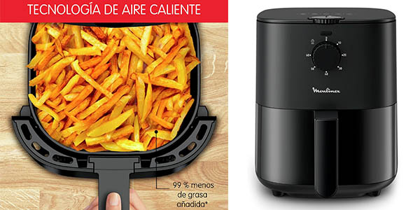 ▷ Cocina saludable y ahorra aceite con esta airfryer Moulinex Easy Fry  Essential cuyo precio ha reventado