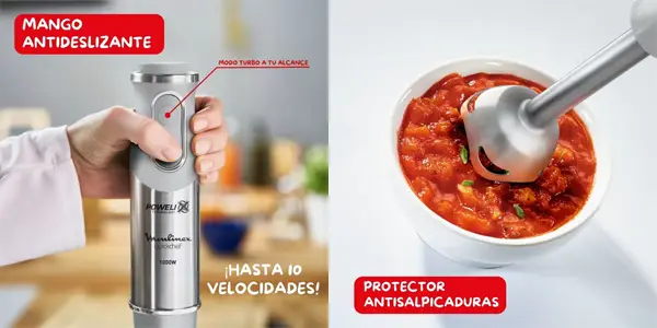 Batidora de mano Moulinex Quickchef de 1000W