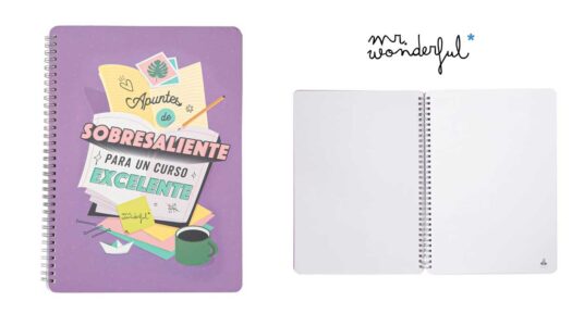 Mr Wonderful Libreta Apuntes de Sobresaliente para un curso excelente barata