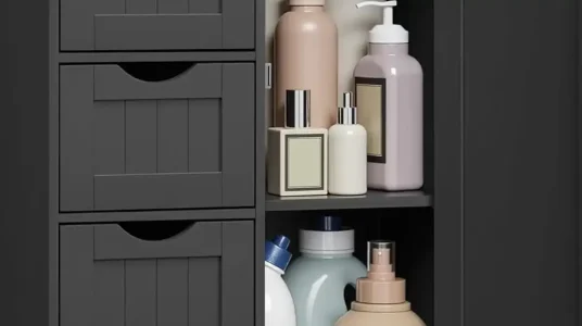 Chollo Mueble armario de Baño Estrecho VASAGLE