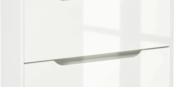 Chollo mueble zapatero homcom con 2 puertas, cajón y repisa de cristal