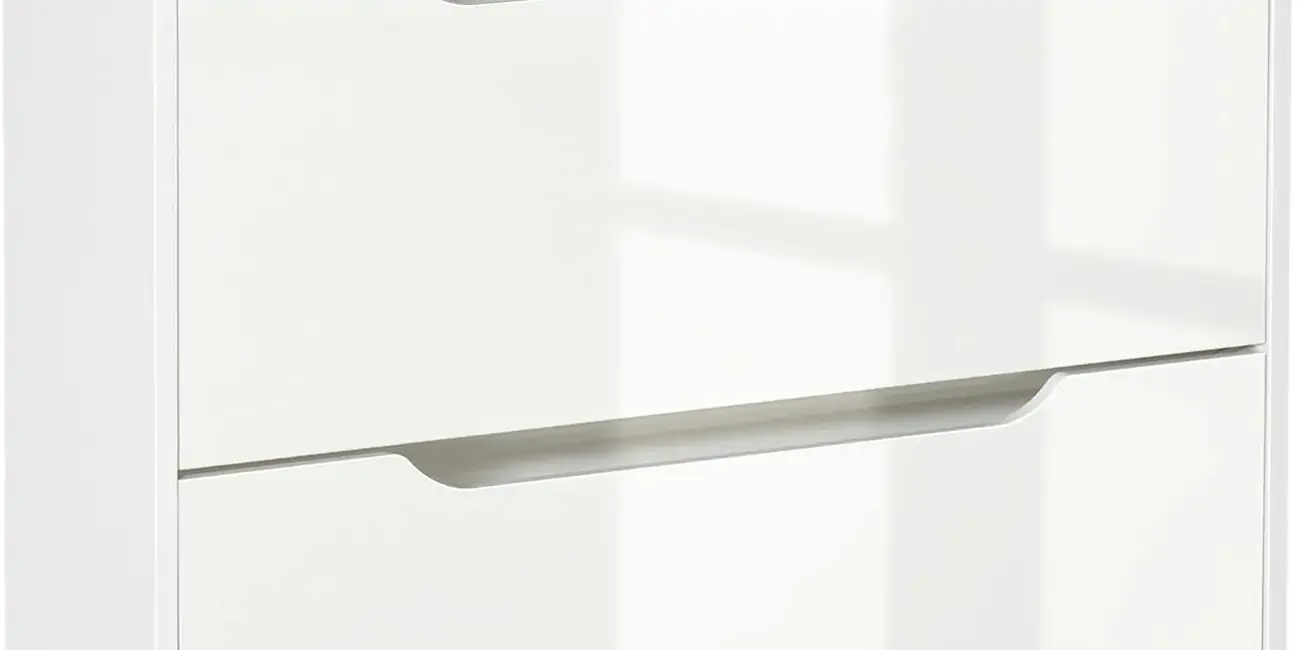 Mueble zapatero Homcom con 2 puertas, cajón y repisa de cristal