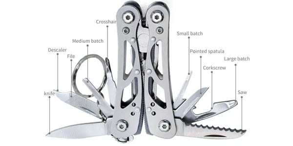 Multiherramienta plegable de acero inoxidable