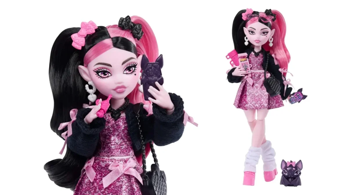 Muñeca Monster High Draculaura con vestido rosa