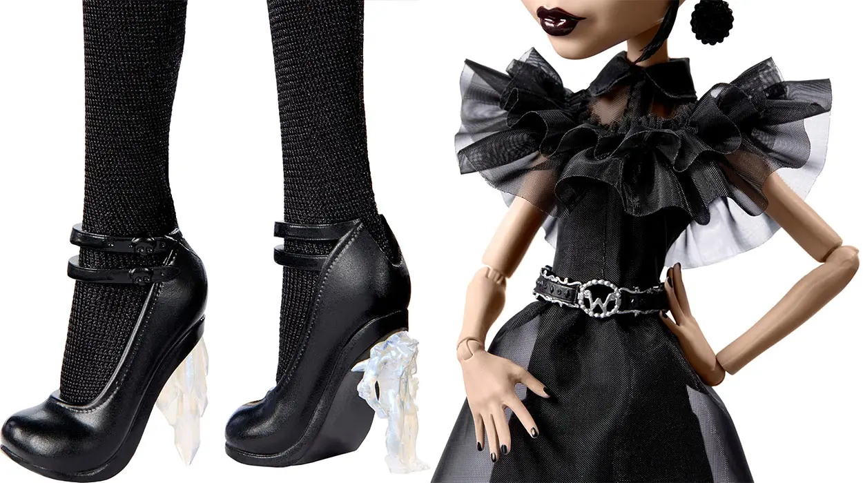 Muñeca Monster High Miércoles Addamas con Vestido Cuervo barata