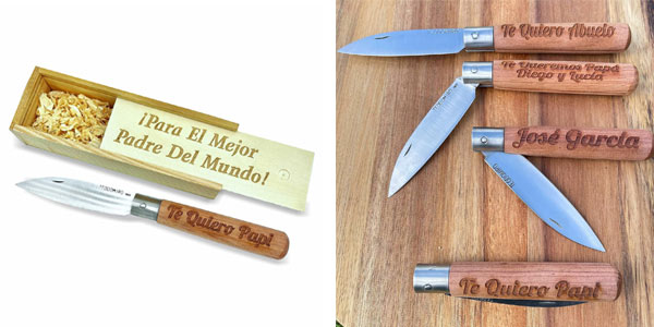 ▷ Chollo Navaja personalizada con estuche de madera perfecta como regalo  por sólo 21,95€ (entrega a tiempo para Navidad)