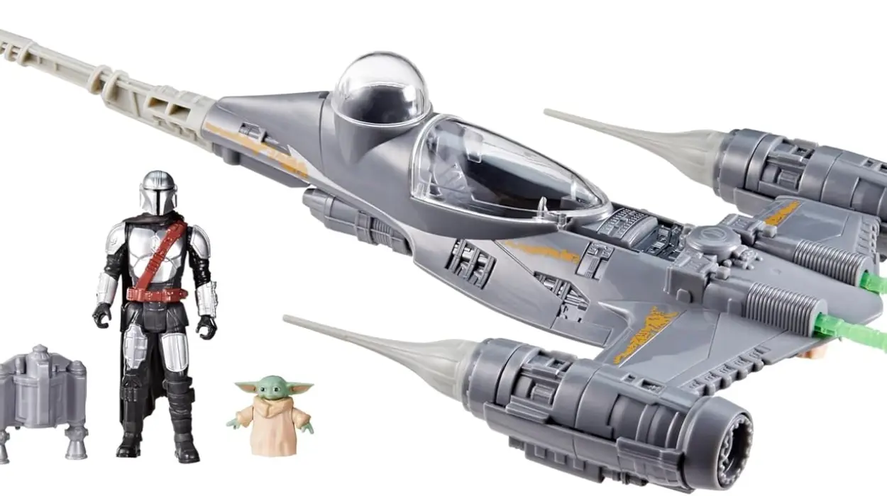 Nave estelar Star Wars N-1 del Mandaloriano con Grogu (Baby Yoda) y Mandalorian