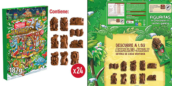 Nestle Jungly calendario adviento chocolate oferta
