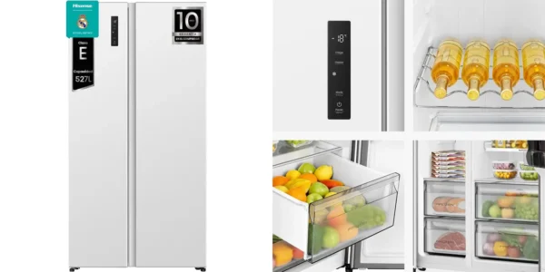 Frigorífico americano Hisense RS3P538NEWE Side By Side