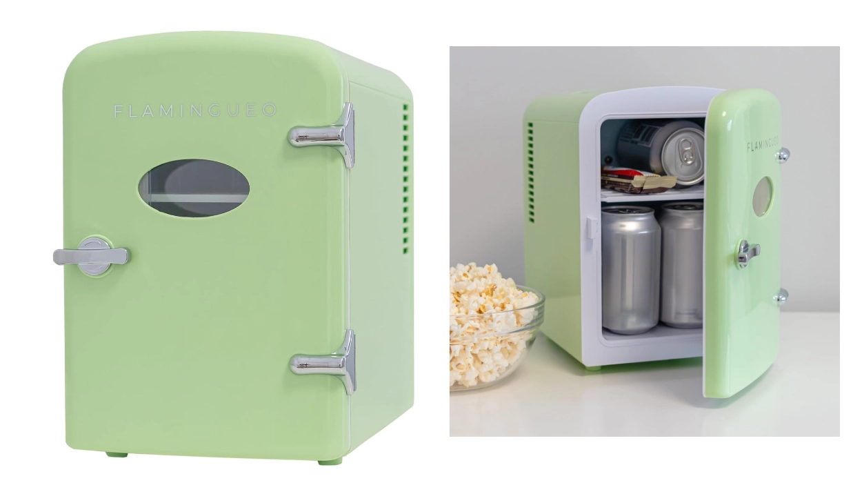 nevera pequeña Flamingueo de 4 litros con función frío y calor