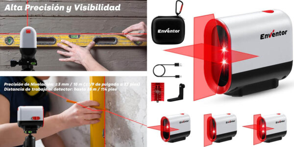 Nivel láser ENVENTOR autonivelante de 35m