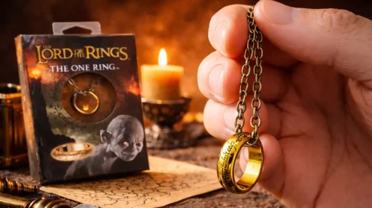 The Noble Collection Réplica Anillo Único con cadena (El señor de los anillos)