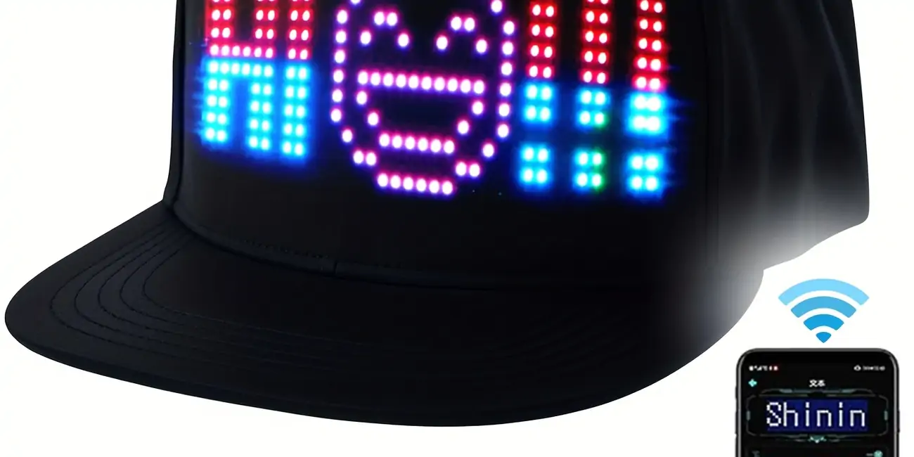 2025 nueva gorra LED, Control de aplicaciones en varios idiomas, edición DIY, sombrero genial iluminado (texto, música, imagen, dibujo) para hombres y mujeres
