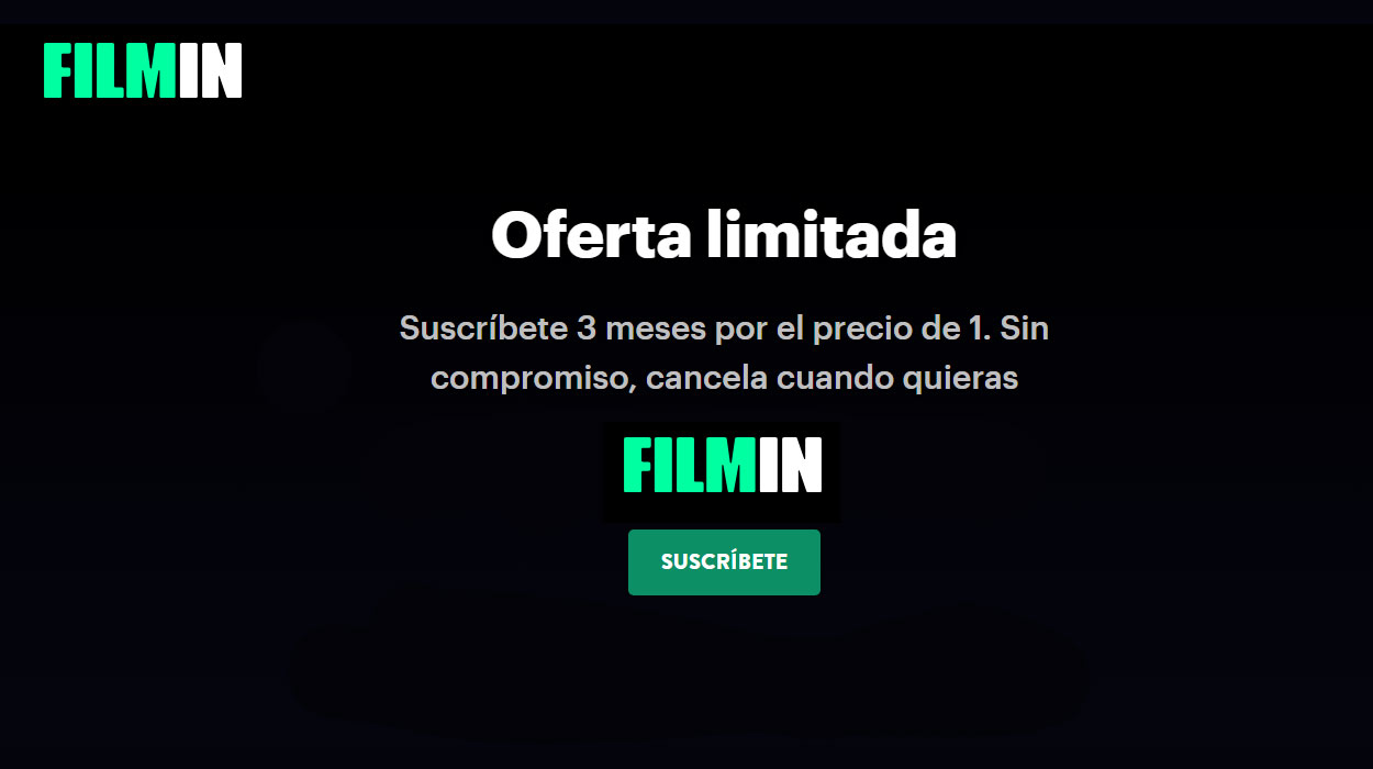 Oferta Filmin 3 meses por el precio de 1