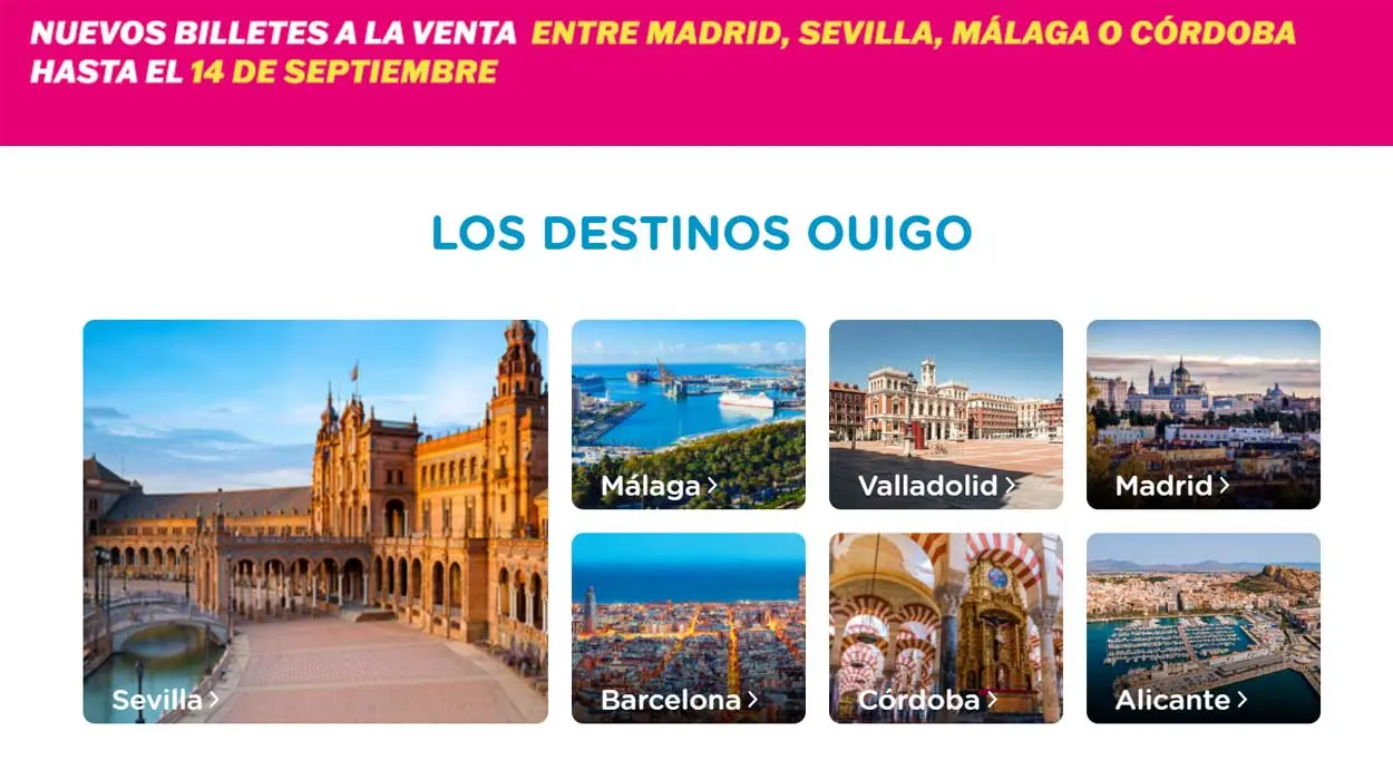 Ofertas Ouigo verano 2025