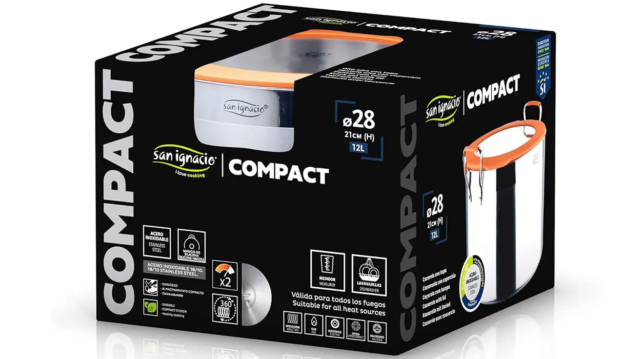 Olla alta San Ignacio Compact de 12 litros con tapa barata