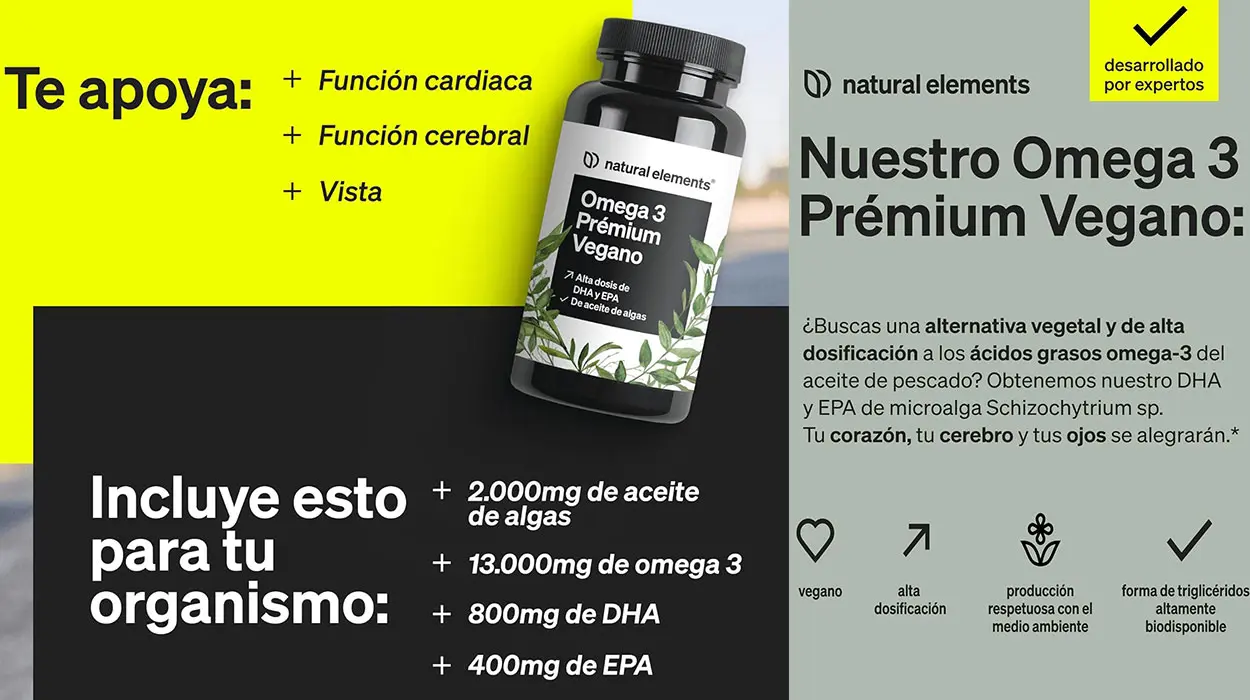 Omega 3 Vegano de Natural Elements barato