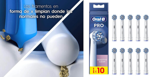 Oral-B Pro sensitive Clean recambios pack 10 oferta