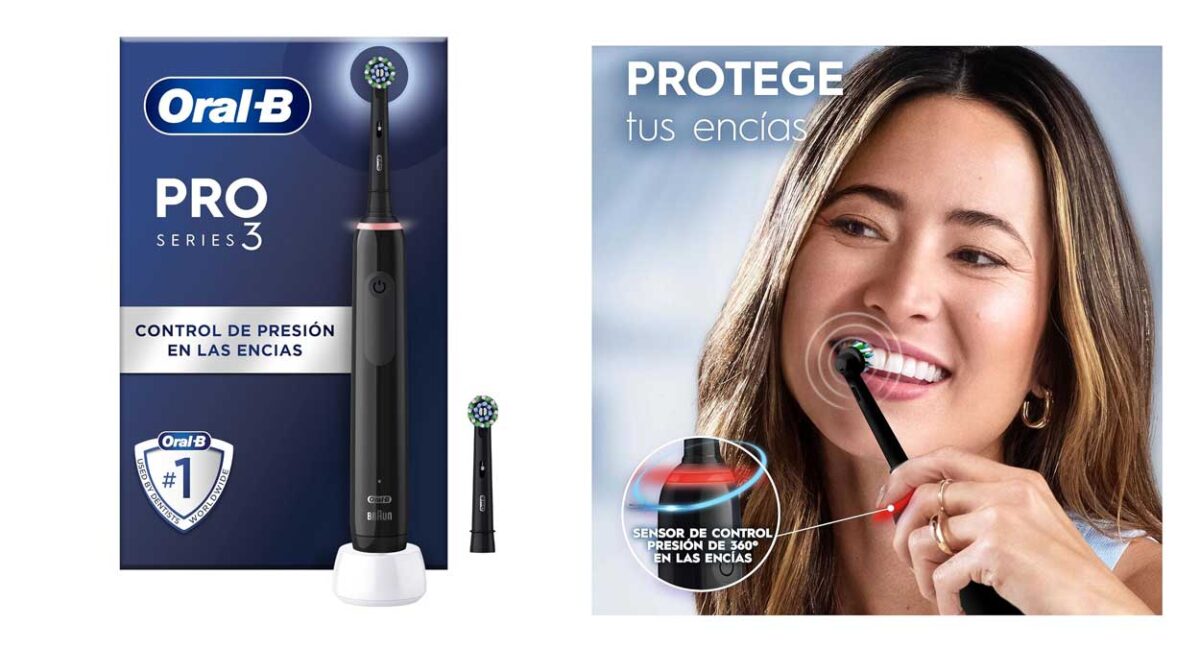 Cepillo de dientes Oral-B PRO 3 3000 con 3 cabezales
