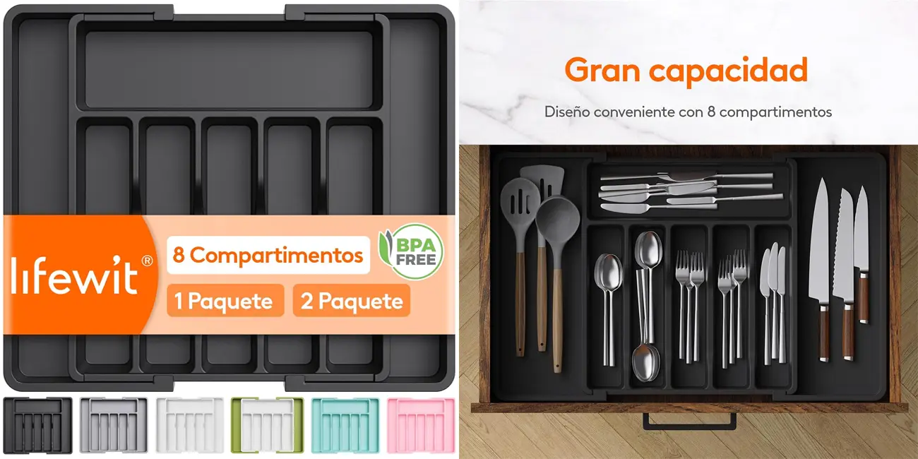 Organizador para cubiertos Lifewit extensible