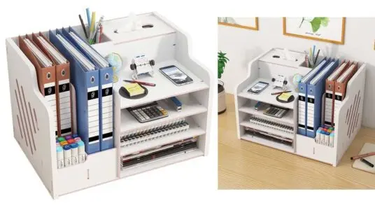 organizador escritorio de madera alta capacidad barato