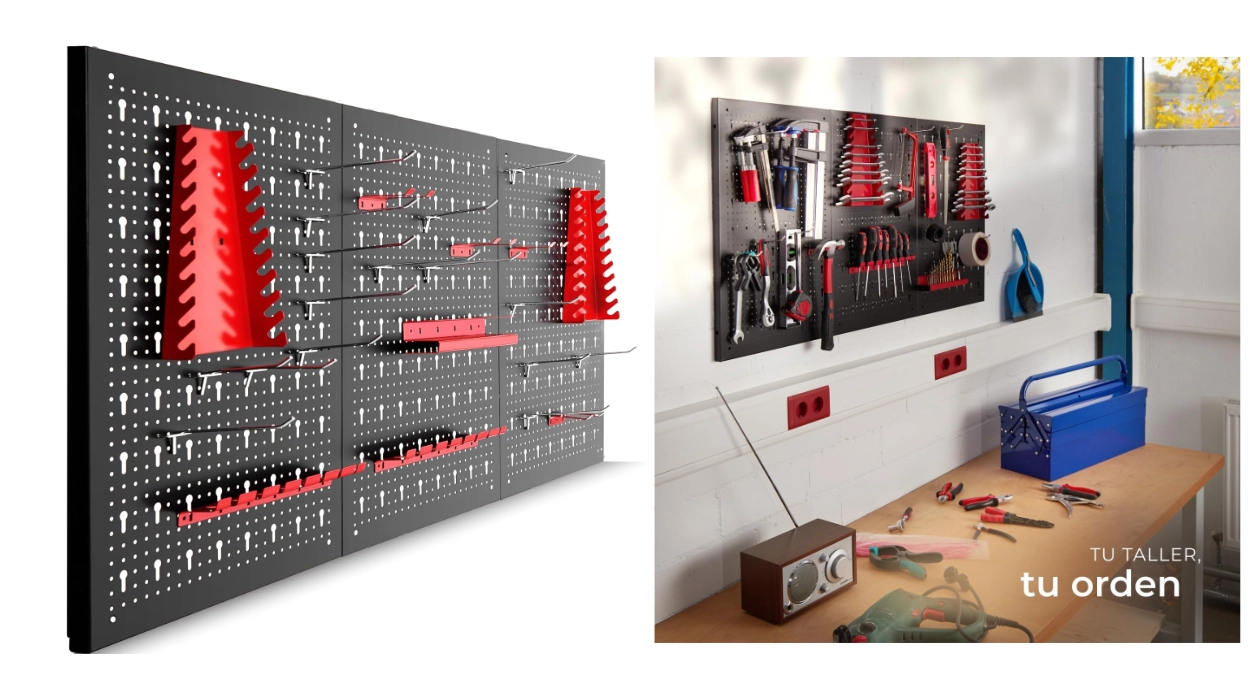 organizador-tectake-herramientas-panel-perforado